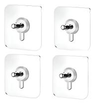 2X Kit 04 Prego/ Parafuso Suporte Autoadesivo Gancho Até 7Kg