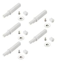 2X Kit 05 Fecho Toque Magnético De Embutir Branco Portas Gav