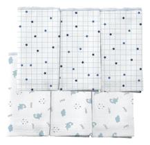 2X Kit 06 Paninho Pano Babete De Boca Bebe Fraldinhas