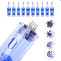 2X Kit 10 Agulhas Cartucho Caneta Derma Pen 12 36 42 Nano Po