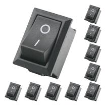 2X Kit 10 Botão Tic Tac Liga Desliga Retangular Preto