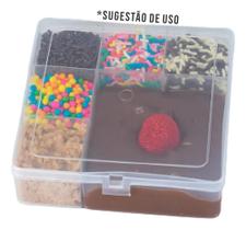 2X Kit 10 - Caixinhas Organizadoras 6 Divisórias Cor Transpa