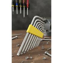 2x Kit 10 Chaves Torx L Com Furo T9-T50 Aço Reforçado