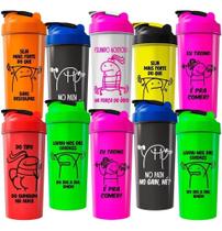 2X Kit 10 Coqueteleiras Garrafa De Academia Shaker 600Ml Mem