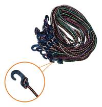 2X Kit 10 Elásticos 1,5M Bagageiro Extensor Gancho Ponta Plá