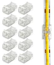 2X Kit 10 Emenda Conector 2 Vias 180º Fita Led Cob 8Mm 9W Te