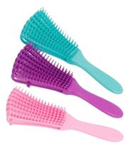 2X Kit 10 Escova Pente Polvo Para Cabelo Desembaraça