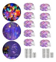 2X Kit 10 Fio Fada Cordão Luz Decoração Pisca Pisca 2M 20 Le 2X Kit 10 Fio Fada Cordão Luz Decoração Pisca Pisca 2M 20 Le
