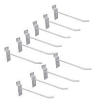 2X Kit 10 Gancho Para Painel Canaletado Cor Branco 15Cm Mf 2X Kit 10 Gancho Para Painel Canaletado Cor Branco 15Cm Mf