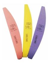 2X Kit 10 Lixas Polidoras Boomerang Sortida - Fan Nails