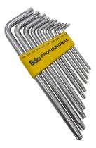 2X Kit 10 Peças Chave L Torx Torque Estrela Com Furo No Meio 2X Kit 10 Peças Chave L Torx Torque Estrela Com Furo No Meio