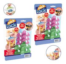 2X Kit 10 Prendedor Embalagens Alimentos Pregador Fechador C 2X Kit 10 Prendedor Embalagens Alimentos Pregador Fechador C