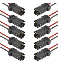 2X Kit 10 Soquete T10 Pingo Com Chicote