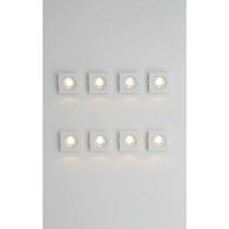 2x Kit 10 Spots LED 7W Quadrado Embutir Gesso Branco Frio