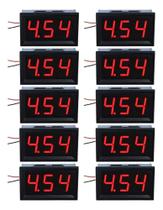 2X Kit 10 Voltímetro Digital Medidor Bateria Som