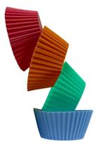 2X Kit 12 Formas Silicone Cupcake Muffins Forminhas Redonda