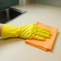 2X Kit 12 Luva Latex Amarela Multiuso Limpeza Borracha Louça