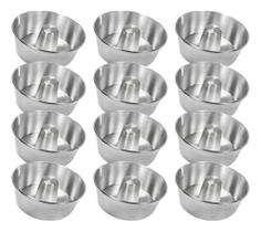 2X Kit 12 Mini Forminha Pudim Bolo Vulcão N10 Alumínio Puro