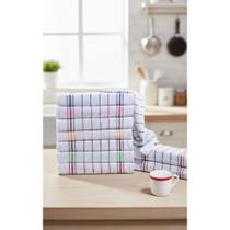 2x Kit 12 Panos Prato Algodão Felpudo Atoalhado Listrado