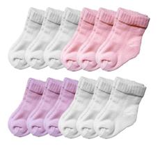 2X Kit 12 Pares Meias Bebê Rn Recém Nascido Infantil Enxoval