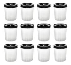2X Kit 12 Peças Pote Porta Alimento Tampa Rosca 500Ml Freebp