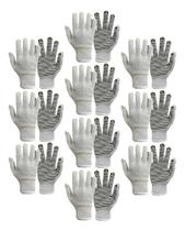 2X Kit 12 Prs Luva Algodão Malha Pigmentada Tricotada Pano E 2X Kit 12 Prs Luva Algodão Malha Pigmentada Tricotada Pano E