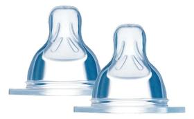 2X Kit 2 Bicos De Silicone Para Mamadeira E Copo 0M+ Mam
