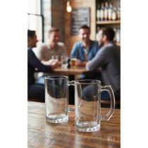 2x Kit 2 Canecas Vidro 500ml para Cerveja e Chopp Liso
