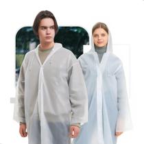 2X Kit 2 Capa De Chuva Reforçada Pvc Transparente Resistente