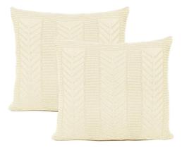 2X Kit 2 Capas De Almofada Decorativa Tricô 45X45 Sofá Cama