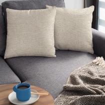 2X Kit 2 Capas De Almofada Em Linho Diversas Cores 45X45 Lux 2X Kit 2 Capas De Almofada Em Linho Diversas Cores 45X45 Lux