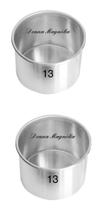 2X Kit 2 (Duas) Assadeira Forma Bolo Redonda Alta 13 X 10 G