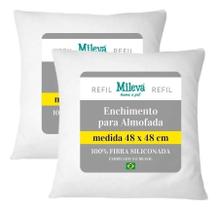 2X Kit 2 Enchimento Almofada Refil 45X45 Fibra 100% Silicona 2X Kit 2 Enchimento Almofada Refil 45X45 Fibra 100% Silicona