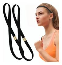 2X Kit 2 Faixa Elástica De Cabeça Esporte Corrida Futebol Yo