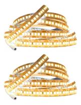 2X Kit 2 Fita Led 240Leds Alta Potência Rolo 5M Cada 3000K P