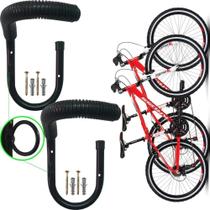 2X Kit 2 Gancho Suporte Bike Parede Pendurar Bicicleta Verti