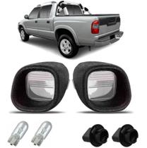 2X Kit 2 Lanterna Luz Placa Com Lâmpada E Soquete S10 Blazer