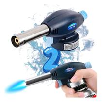 2X Kit 2 Maçarico Culinário Portátil Multiuso Controle De Ch