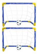2X Kit 2 Mini Traves Golzinhos De Futebol Infantil Rede E Bo