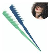2X Kit 2 Pente Para Fitagem Cabelo Ondulado Cacheado E Cresp