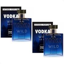 2X Kit 2 Perfumes Vodka Wild 100Ml Paris Elysees Masculino