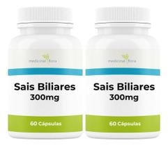 2X Kit 2 Potes Sais Biliares 300Mg 60 Cap Bile Do Boi Ox Bi