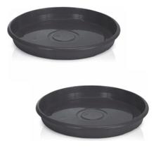 2X Kit 2 Pratos 14 Cm De Diâmetro Para Vasos E Pote De Plant