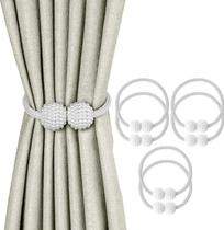 2X Kit 2 Prendedores De Cortina Magnético Abraçadeira Presil 2X Kit 2 Prendedores De Cortina Magnético Abraçadeira Presil