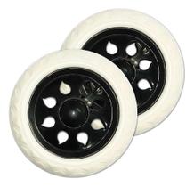 2X Kit 2 Rodas Para Carrinho De Compras Feira Maleiro Mercad