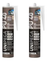 2X Kit 2 Silicone Pu40 Adesivo Selante Poliuretano Branco 40 2X Kit 2 Silicone Pu40 Adesivo Selante Poliuretano Branco 40