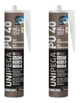 2X Kit 2 Silicone Pu40 Adesivo Selante Poliuretano Cinza 400 2X Kit 2 Silicone Pu40 Adesivo Selante Poliuretano Cinza 400