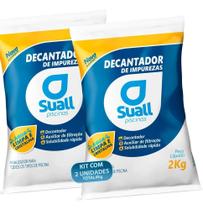 2X Kit 2 Sulfato De Alumínio Suall Decanta Impurezas Piscina