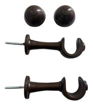 2X Kit 2 Suporte Simples 28Mm Plástico Para Cortina 2X Kit 2 Suporte Simples 28Mm Plástico Para Cortina