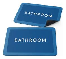 2X Kit 2 Tapetes Antiderrapante Borracha Absorvente Banheiro